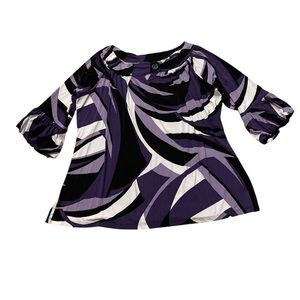 Lane Bryant Purple and Black Top